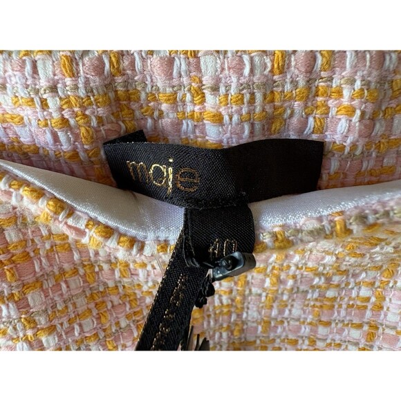 Maje womens Jilandra Tweed Short Mini Skirt size 40 EU (10 US) Orange Pink $325 - Picture 8 of 12